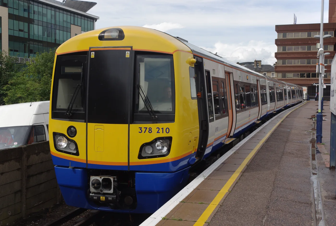 A London Overground train at Watford Junction, the northern end of what is now the Lioness line to Euston