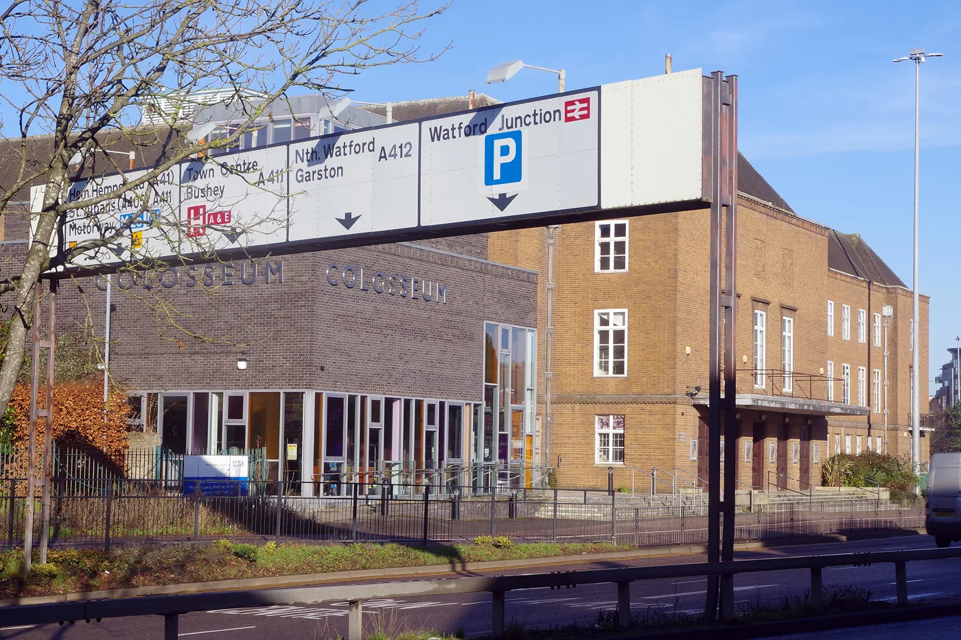 Watford Colosseum and the Town Hall on Rickmansworth Road